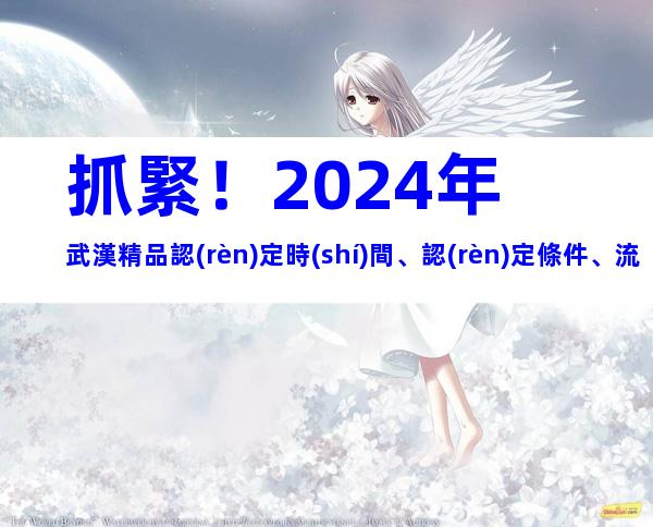 抓緊！2024年武漢精品認(rèn)定時(shí)間、認(rèn)定條件、流程