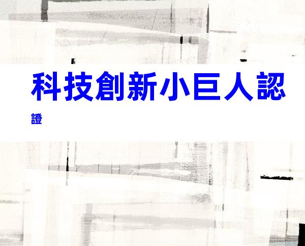 科技創新小巨人認證